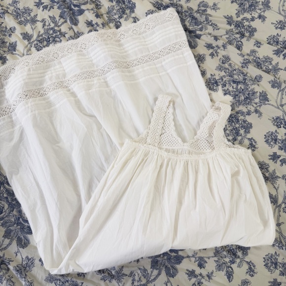 Doen Dress Womens XS Yselda Cotton Eyelet Maxi Salt White - Picture 11 of 11